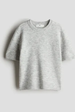 H&M Shirt aus angerautem Feinstrick - Grau