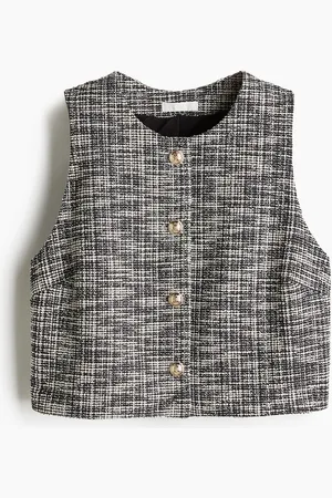 H&M Gilet aus Bouclé-Jersey - Schwarz