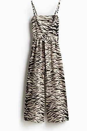 H&M Jumpsuit mit Bindegürtel - Schwarz