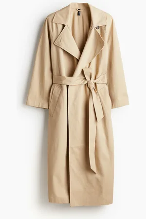 H&M Trenchcoat mit Schulterpolstern - Beige