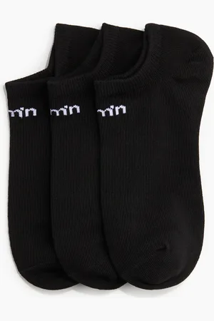 H&M Logo Low Socks 3-pack - Schwarz