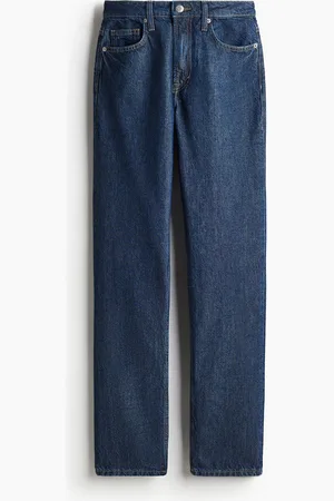H&M Straight High Jeans - Blau