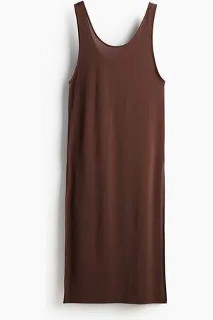 H&M Strandkleid mit U-Ausschnitt - Braun