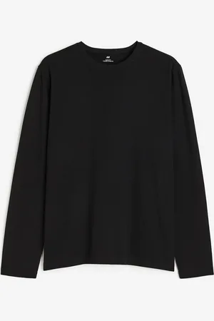 H&M Jerseyshirt in Slim Fit - Schwarz