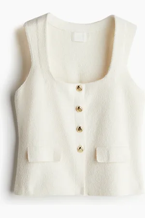 H&M Gilet in Feinstrick - Beige
