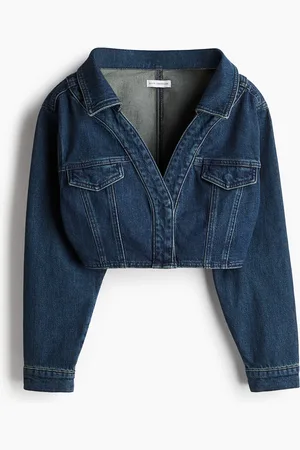 H&M Denim Off Shoulder Top - Blau