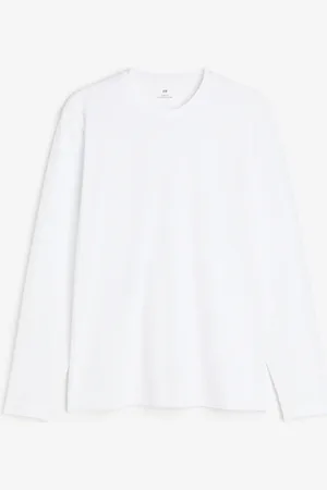 H&M Jerseyshirt in Slim Fit - Weiß