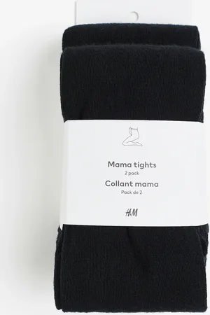 H&M MAMA 2er-Pack Feinstrick-Strumpfhosen - Schwarz