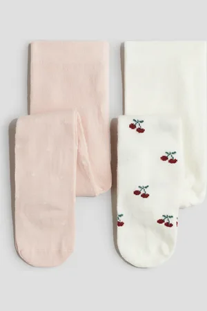 H&M 2er-Pack Strumpfhosen - Weiß