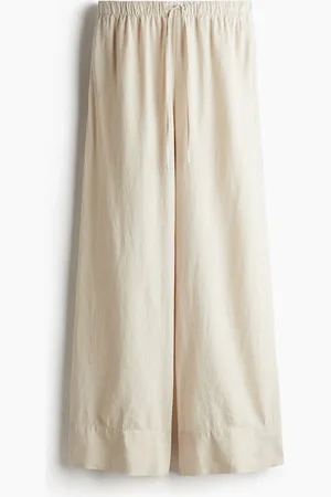 H&M Weite Hose aus Leinenmix - Beige