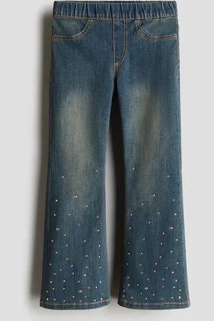 H&M Verzierte Denimjeggings - Blau