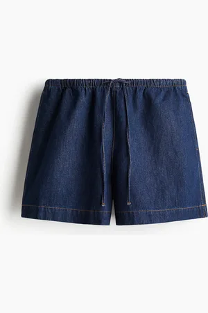 H&M Denimshorts mit Kordelzug - Blau