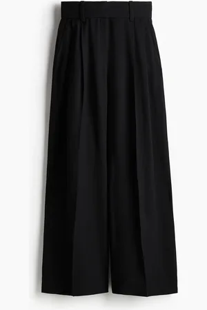 H&M Weite Hose aus Leinenmix - Schwarz