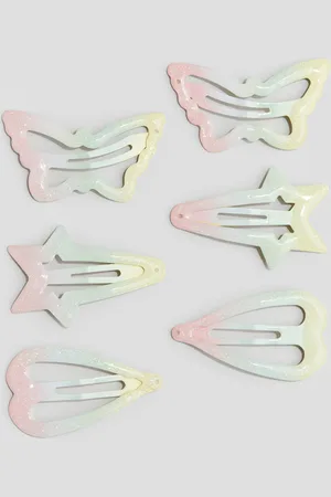 H&M 6er-Pack Haarspangen - Pink