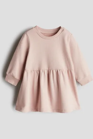 H&M Kleid aus Baumwollsweat - Pink