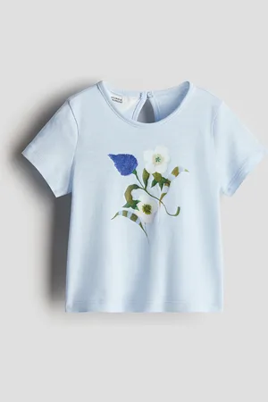 H&M Baumwollshirt mit Motivprint - Blau