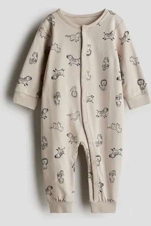 H&M Bedruckter Baumwollpyjama - Braun