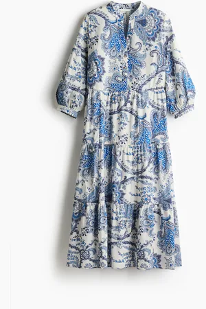 H&M Gestuftes Midikleid - Blau