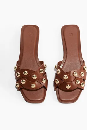 H&M Sandalen mit Flechtriemen - Beige