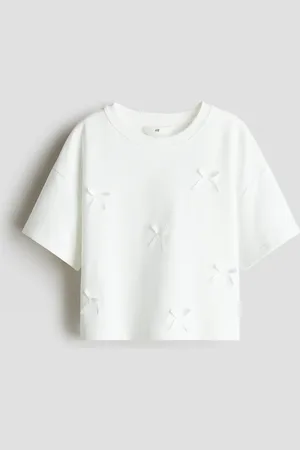 H&M Kurzshirt mit Motivprint - Weiß