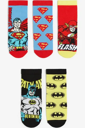 H&M 5er-Pack Gemusterte Socken - Schwarz