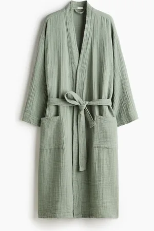 H&M Bademantel aus Musselin - Grün