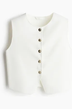 H&M Gilet aus Jersey - Weiß