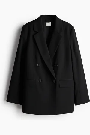H&M Zweireihiger Blazer - Schwarz