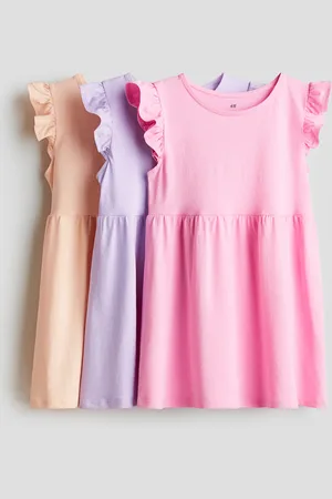 H&M 3er-Pack Jerseykleider - Pink