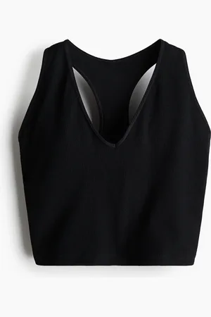 H&M Seamless Sport-BH mit DryMove™ Medium Support - Schwarz