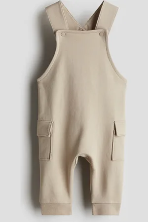 H&M Latzhose aus Sweatstoff - Braun