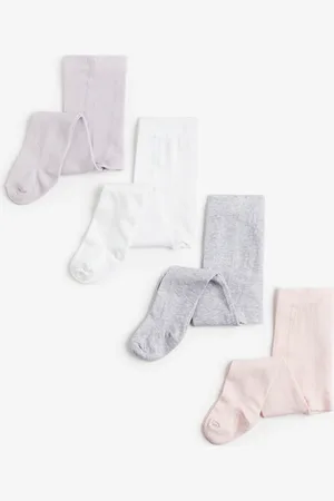 H&M 4er-Pack Feinstrick-Strumpfhosen - Lila