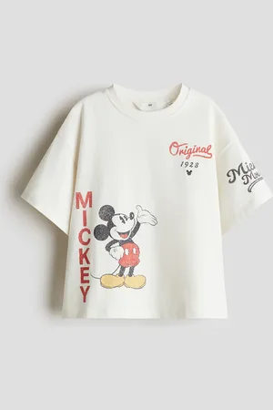 H&M Baumwoll-T-Shirt mit Print - Weiß