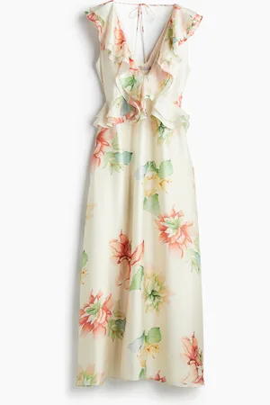 H&M Volantkleid - Beige