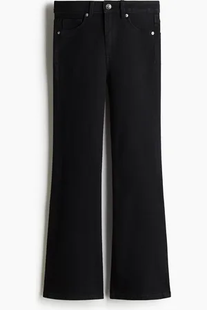 H&M Flared High Jeans - Schwarz