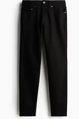 H&M Regular Tapered Jeans - Schwarz