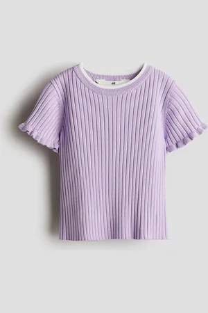 H&M Shirt in Rippstrick - Lila