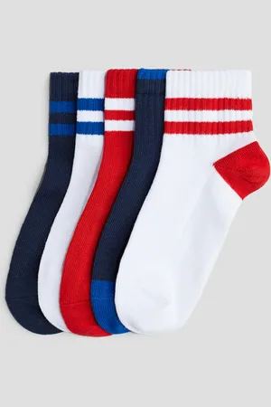 H&M 5er-Pack Sportstrümpfe - Rot