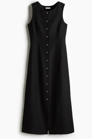 H&M Kleid aus Leinenmix - Schwarz