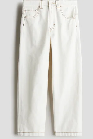 H&M Baggy Fit Jeans - Weiß
