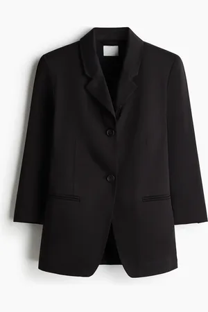 H&M Blazer mit 3/4-Ärmeln - Schwarz