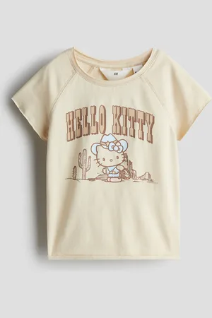 H&M Jerseyshirt mit Motivprint - Beige