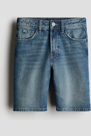 H&M Jeansshorts in Loose Fit - Blau