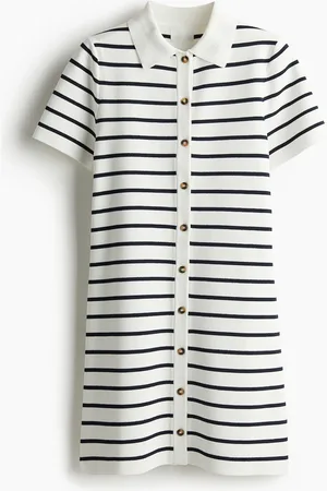 H&M Feinstrickkleid - Weiß