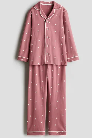 H&M Gemusterter Jerseypyjama - Pink