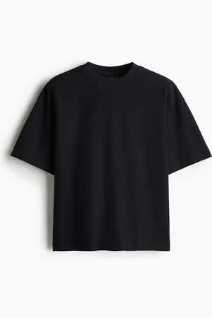 H&M T-Shirt in Oversized Fit - Schwarz