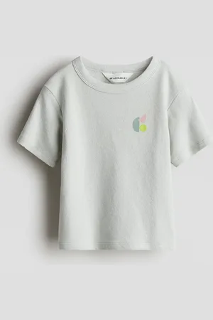 H&M T-Shirt aus Baumwollfrottee - Grün