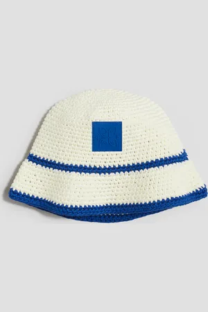 H&M Bucket Hat aus Baumwolle im Häkellook - Gelb