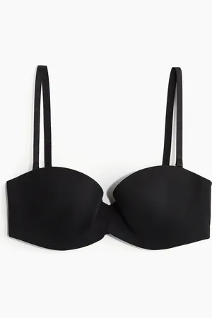 H&M Wattierter Balconette-BH aus Mikrofaser - Schwarz