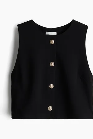 H&M Gilet aus Bouclé-Jersey - Schwarz